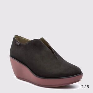 Camper Black and Brown Wedge Shoes
